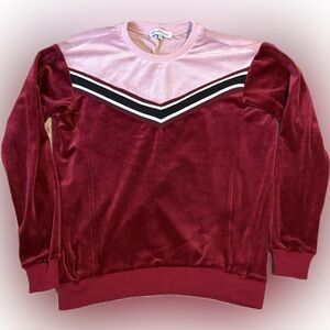 Heartloom Pink and Red Velvet Sweatshirt